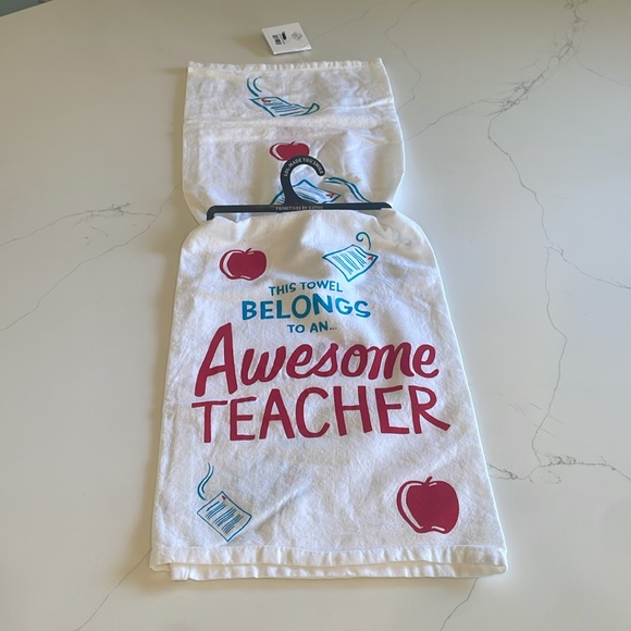 Primatives By Kathy Tea Towel; “This Towel Belongs to an Awesome Teacher” - Picture 7 of 7